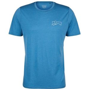 Stoic Merino155 LaholmSt Print T-Shirt Mountain Merinoshirt (Heren |blauw)