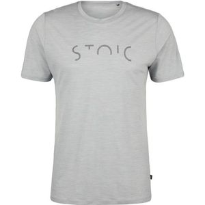 Stoic Merino155 LaholmSt Print T-Shirt Stripes Merinoshirt (Heren |grijs)