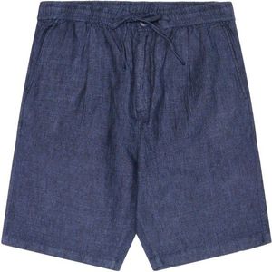 KnowledgeCotton Apparel Fig Loose Linen Shorts Short (Heren |blauw)