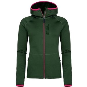 Elevenate Womens Skiers Fleece Hood Fleecevest (Dames |groen)