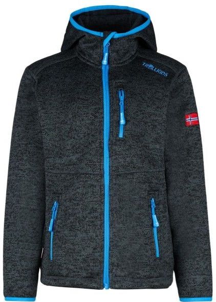 Trollkids - Jondalen Jacket XT - Fleecevest - Zwart/Blauw