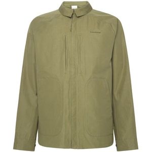 KnowledgeCotton Apparel Vent Canvas 200 Classic Overshirt Windjack (Heren |olijfgroen)
