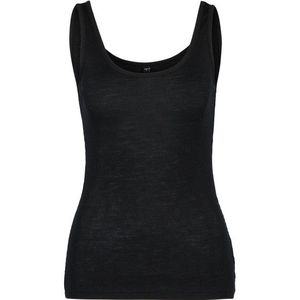 Stoic Womens MerinoRib RonnebySt Tank Merinoshirt (Dames |zwart)