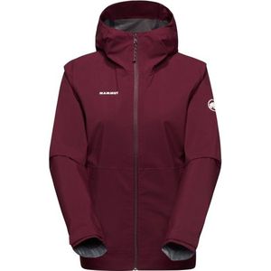 Mammut Womens Linard Light Hardshell Hooded Jacket Regenjas (Dames |rood |waterdicht)