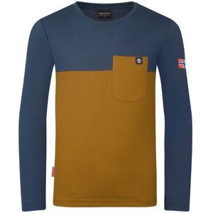Trollkids - Kid's Bergen - Longsleeve - Blauw/Bruin