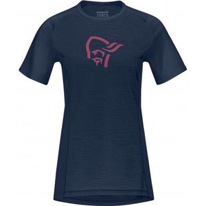 Norrona Womens Fjora Wool T-Shirt Fietsshirt (Dames |blauw)