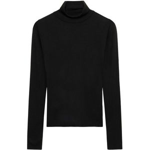 KnowledgeCotton Apparel Womens Wool L/S Roll Neck Wollen trui (Dames |zwart)