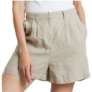 DEDICATED Womens Shorts Djupvik Linen Short (Dames |beige)