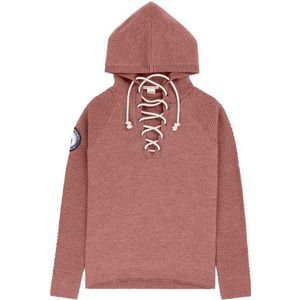Amundsen Sports Womens Boiled Hoodie Laced Merinotrui (Dames |roze/bruin)