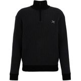 Iriedaily - Enziaan - Trui - Zwart/Wit - Halve Rits