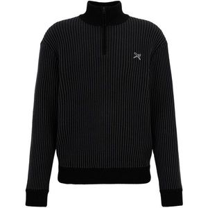 Iriedaily - Enziaan - Trui - Zwart/Wit - Halve Rits