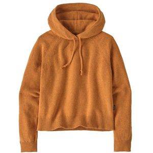Patagonia Womens Rec Wool-Blend Hooded Pullover Sweater Hoodie (Dames |bruin/oranje)
