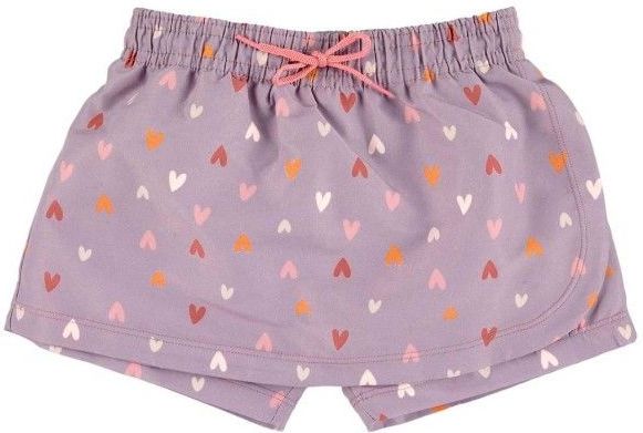 Sterntaler - Badeshorts Herz Skort - Kinderen - Purper/Roze - 100% Polyester - UV-bescherming
