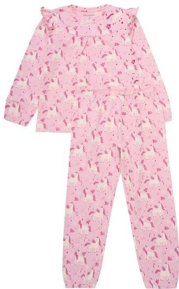 Minymo - Kids Pyjamas L/S Set AOP - Pyjama - Roze