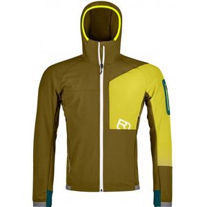 Ortovox Berrino Hooded Jacket Softshelljack (Heren |olijfgroen)