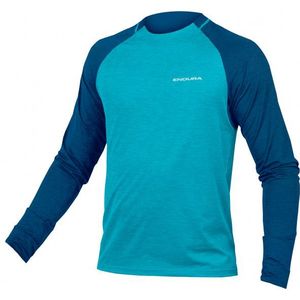 Endura Singletrack Trikot Langarm Fietsshirt (Heren |turkoois/blauw)
