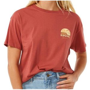 Rip Curl Womens Line Up Relaxed Tee T-shirt (Dames |rood)