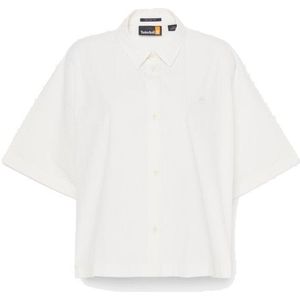 Timberland Womens Short-Sleeve Shirt Blouse (Dames |wit)