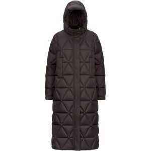 K-Way Womens Ruenne Thermo Microfiber Lange jas (Dames |grijs/zwart)