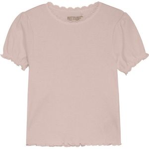 Huttelihut Kids T-Shirt S/S Rib T-shirt (Kinderen |roze)