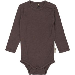 Mikk-Line Kids Wool/Bamboo L/S Body Merino-ondergoed (Kinderen |bruin)