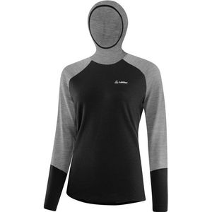 Löffler Womens Hoody Transtex Merino Merinoshirt (Dames |zwart)