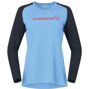 Norrona Womens Fjora Equaliser Lightweight Long Sleeve Fietsshirt (Dames |blauw)