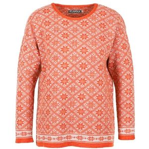 Flomax Womens Oversize Pulli Svea Wollen trui (Dames |roze/rood)