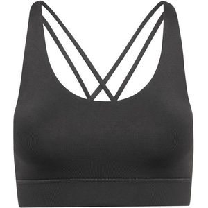 Hey Honey Womens Criss-Cross Bra Sportbeha (Dames |grijs/zwart)