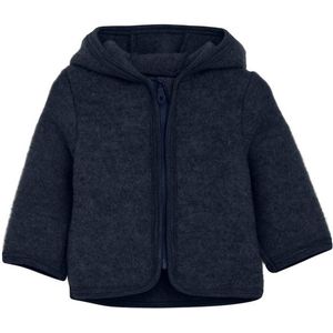 Huttelihut Kids Jacket Wool Fleece with Hood Merinovest (Kinderen |blauw)