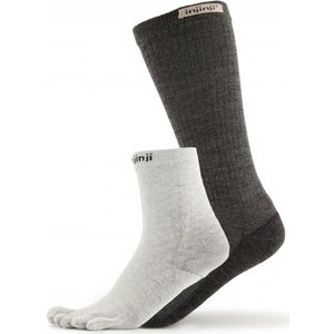 Injinji - Liner+Hiker Crew Wool - Teensokken - Charcoal - Set van 2 paar