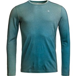 Ortovox 185 RockNWool Print L/S Merino-ondergoed (Heren |turkoois)