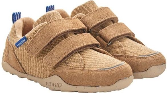 Barefoot - Finkid - Sneakers - Karamel - Katoen/Leer - Ademend/Waterdicht