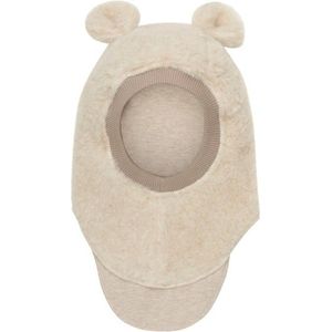 Huttelihut Kids Balaclava Bear Ears Wool Teddy Muts (Kinderen |beige)