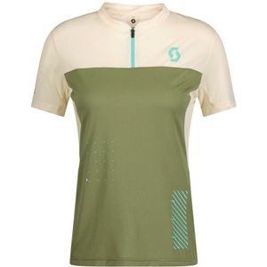 Scott - Tee Trail Vertic Zip S/S - Fietsshirt - Olijfgroen