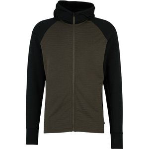 Stoic MerinoFleece260 FlenSt Zip Hoody Merinohoodie (Heren |olijfgroen/zwart)