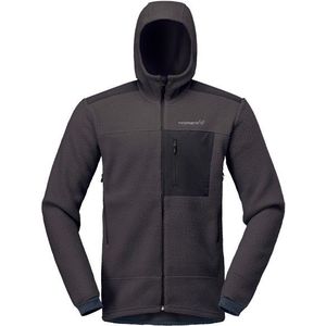 Norrona - Trollveggen Warm3 Zip Hood - Fleecevest - Grijs
