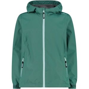 CMP Girls Jacket Fix Hood Printed Regenjas (Kinderen |turkoois |waterdicht)