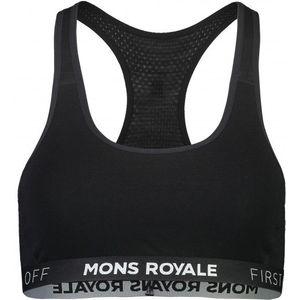 Mons Royale Womens Sierra Sports Bra Sportbeha (Dames |zwart)