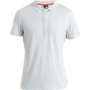 Icebreaker Merino 200 IB X TNF S/S Polo Merinoshirt (Heren |grijs/wit)