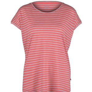 Stoic Womens Merino150 MMXX T-Shirt Striped loose Merinoshirt (Dames |roze)
