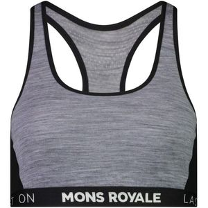 Mons Royale Womens Sierra Sports Bra Merino-ondergoed (Dames |grijs)