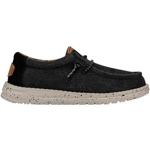 HeyDude Kids Wally Washed Canvas Sneakers (Kinderen |zwart)