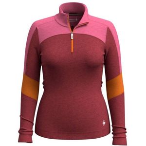 Smartwool Womens CL ThermMerino BL Colorblock 1/4 Zip Box Merino-ondergoed (Dames |rood)