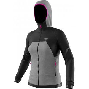 Dynafit Womens Tour Wool Thermal Hoody Isolatiejack (Dames |grijs/zwart)