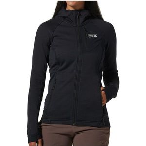 Mountain Hardwear Womens Polartec Power Grid Full Zip Fleecevest (Dames |zwart)