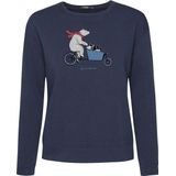 GREENBOMB Sweatshirt 'Bike Cargo Bear'  navy / royal blue/koningsblauw / kastanjebruin / wit