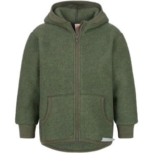 Engel - Kinder Kapuzenjacke Wollfleece - Olijfgroen - Wollen Vest