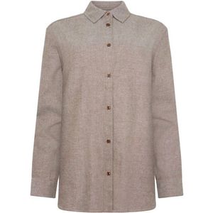 KnowledgeCotton Apparel Womens Regular Fit Heavy Twill Blouse (Dames |bruin)