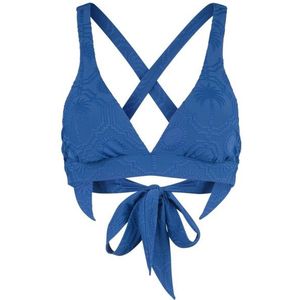 Seafolly Womens Oasis Multi Fit Longline Tri Bikinitop (Dames |blauw)